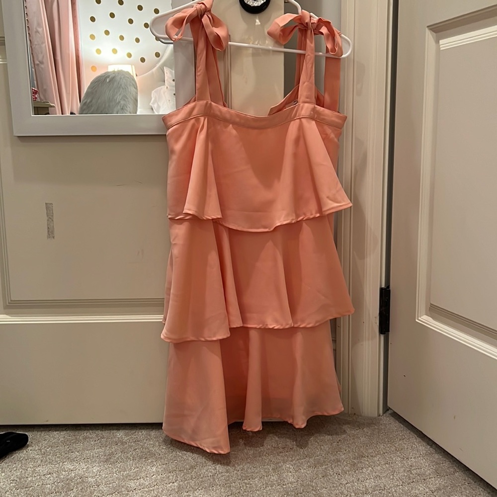 Entro Pink Tiered Dress